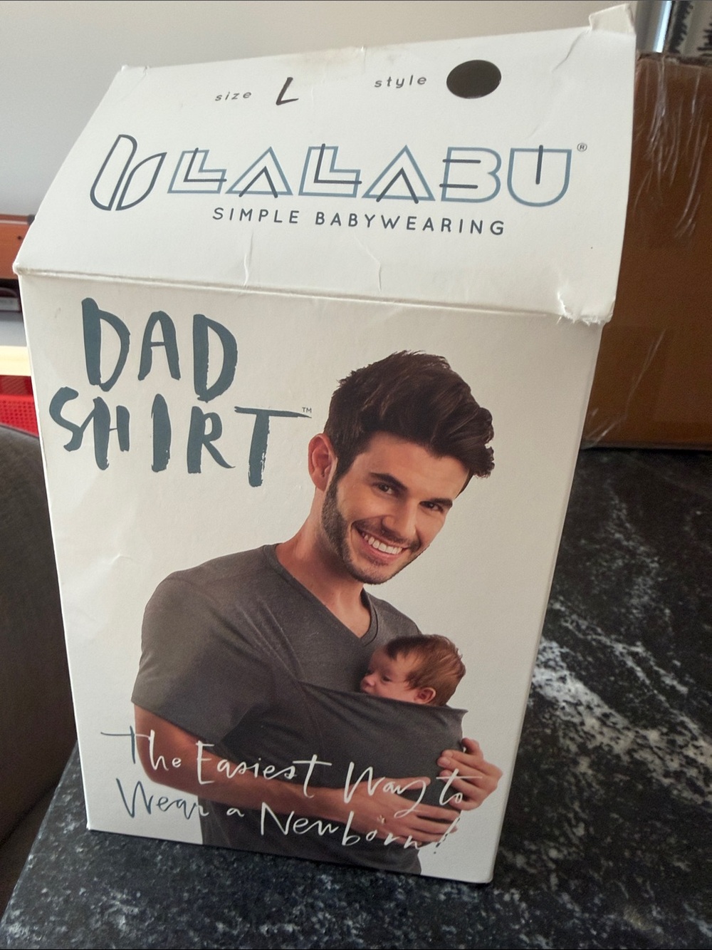 Lalabu Men's Dad Shirt Short Sleeve V-Neck in Gray